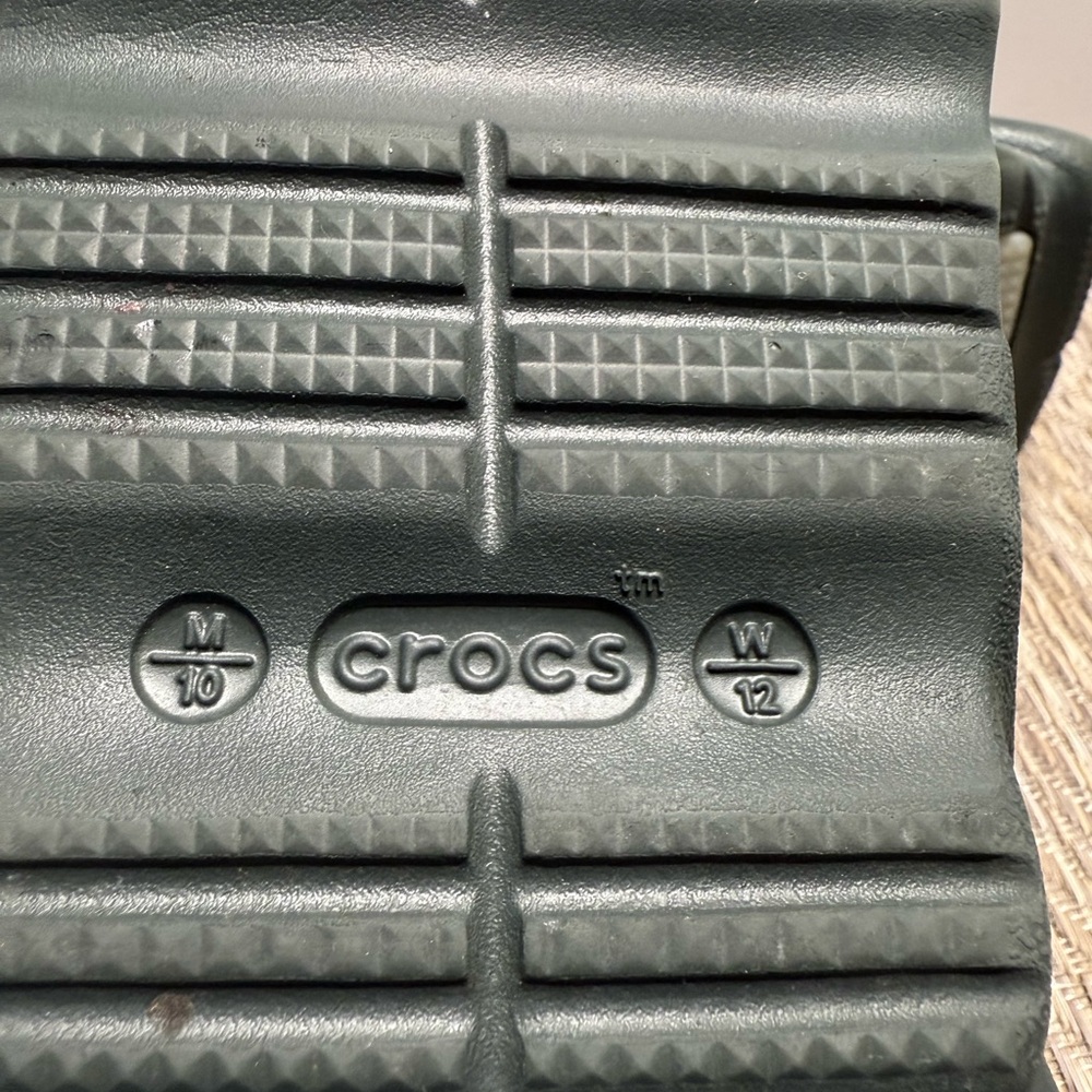 CROCS Men's SZ 10 Dark Green Slip-On Loafers Box 9 - Picture 6 of 6